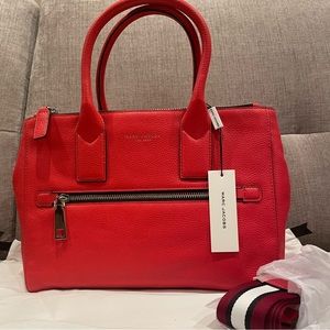 NWT Marc Jacobs Gotham East-West Leather Tote Bag- Geranium - $575